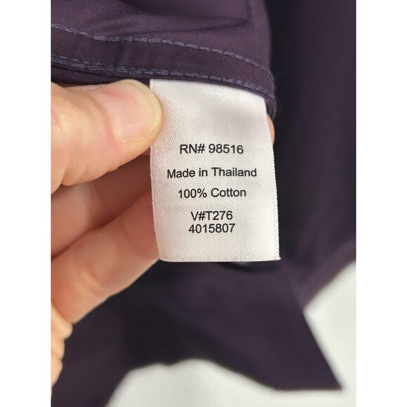 Coldwater Creek Womens Purple Button Up Shirt With Pleated Front Detail Sz 1X - Picture 6 of 11